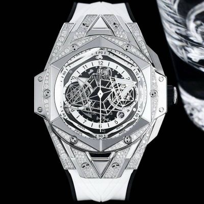 HUBLOT Big Bang Hublot Watch Price Sang Bleu II  Special Edition Swiss 7750 Titanium Case with Diamond
